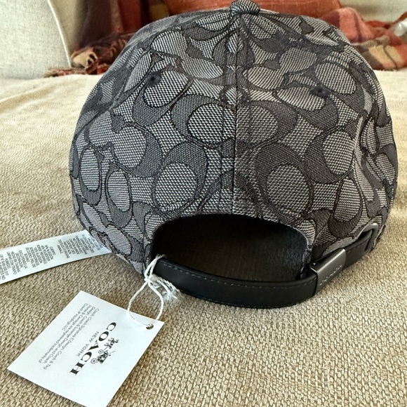 Coach Signature Flat Brim Black on Black Hat - Picture 2 of 6